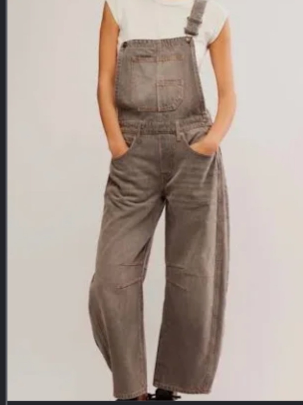 Free people good luck  barrel overall